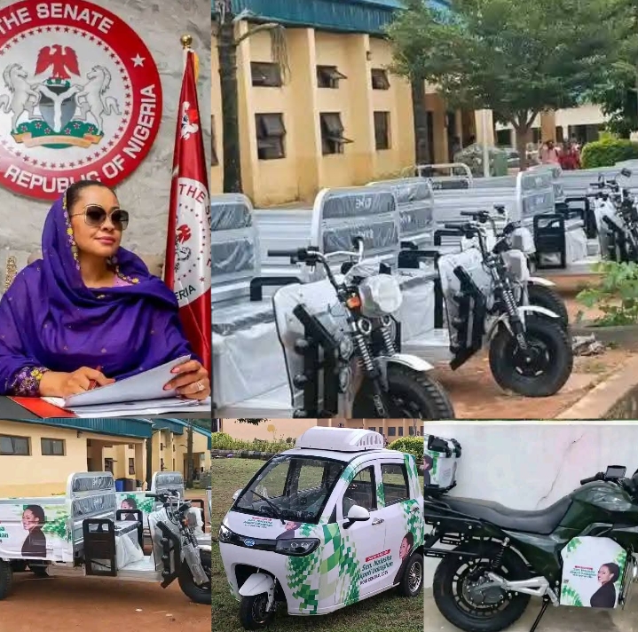 Senator Natasha Akpoti empowers over 200 Kogi Central constituents with made-in-Nigeria electric vehicles, motorcycles