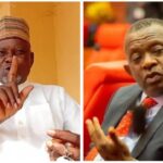 Chief Richard Asaje (L), Sen. Sunday Karimi (R)