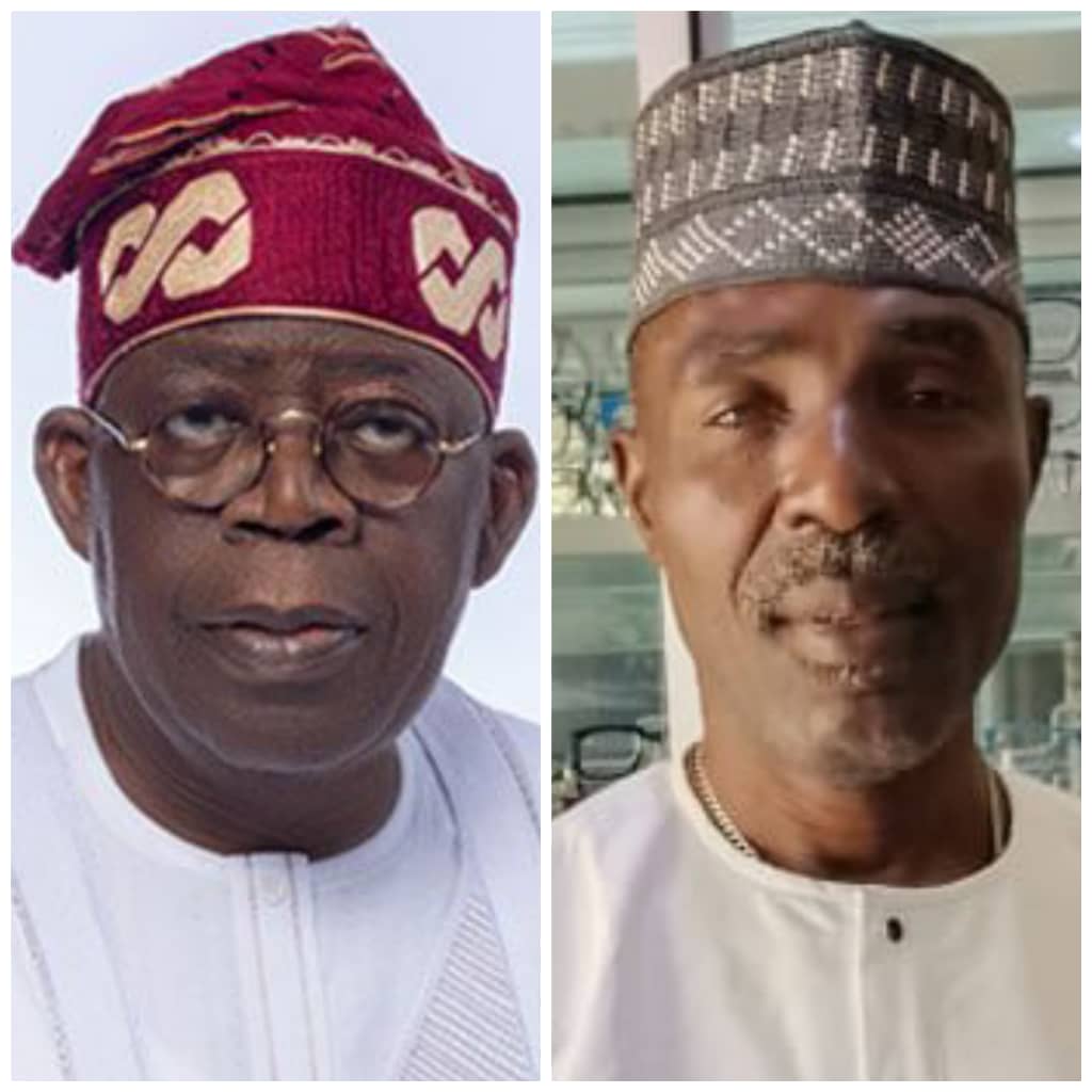 President Bola Ahmed Tinubu and President of Peace Development, Security and Humanitarian Rights Association of Niger Deltans, Comrade Mike J.K. Tiemo