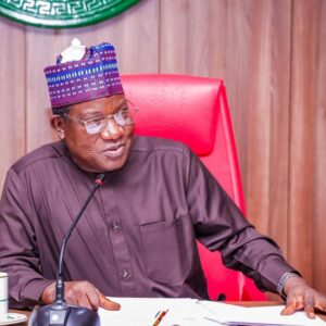 Former Governor of Plateau State, Senator Simon Lalong and Chairman Senate Committee on Electoral Matters