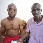 Comrade Akpobo Imoni Osiebe, Special Assistant to the Director General of Delta State Bureau for Orientation and Communications presenting the money to the victim of the Kokori herdsman Inland attack