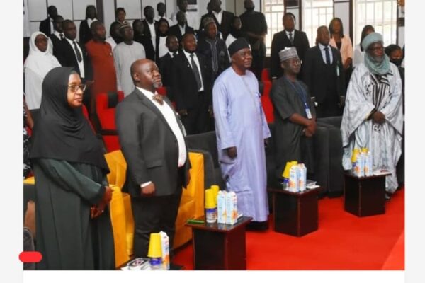 The Vice Chancellor, NSUK together with other Academic Staff of the Institution during the event