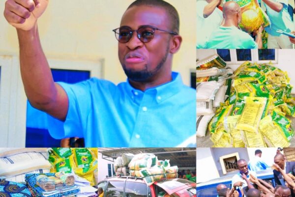 Christmas Cheer: Nasarawa Deputy Speaker Oyanki Stuns Constituency with N5M Cash, 250 Rice Bags, 100 Wrappers