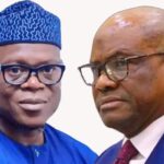 National Secretary of the All Progressives Congress (APC), Senator Ajibola Basiru and Minister of the Federal Capital Territory (FCT), Nyesom Wike