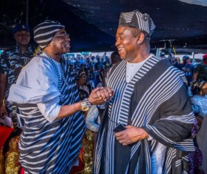 Benue State Governor, Rev. Fr. Hyacinth Alia and Senator (Chief)) Gabriel Torwua Suswam