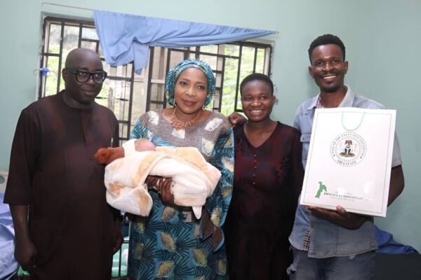 Abia first lady gives gifts and 1m naira to state's first baby of 2026