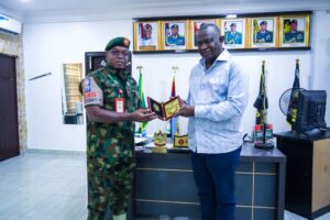 Brigadier General Kasim Umar Sidi, at Chari Maigumeri Barracks in Lokoja and Senator Sunday Steve Karimi, representing Kogi West Senatorial District
