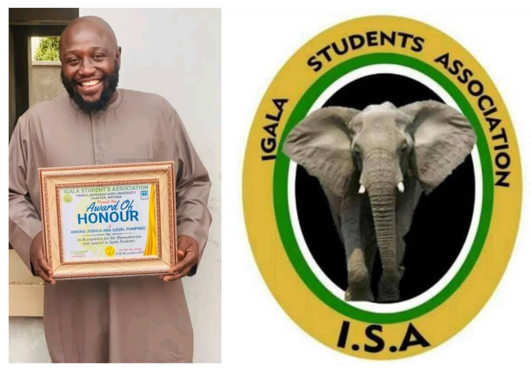 Hon. Omonu Joshua, SSA on Student Affairs to Gov. Ahmed Usman Ododo (L), Igala Student Association (R)