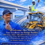 Uromi Junction Flyover: Aniagwu Welcomes Oborevwori, the Bridge-Builder, to Agbor