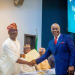 Edo State Governor, Senator Monday Okpebholo and Executive Chairman of Edo Internal Revenue Service, EIRS, Hon. Oladele Bankole-Balogun