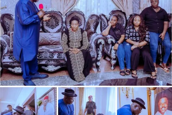 Oborevwori Pays Condolence Visit To Nwaoboshi, Nuel Ojei Families