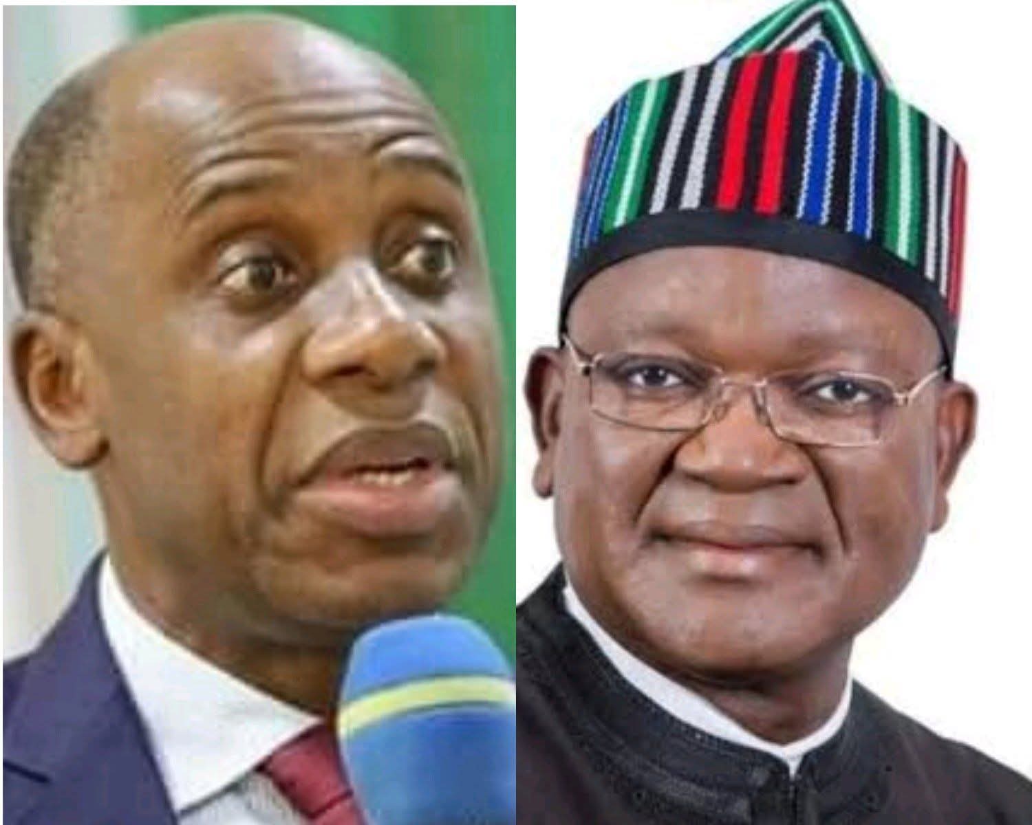 Former Governor of Rivers State, Rotimi Amaechi and Former Governor of Benue State, Samuel Ortom