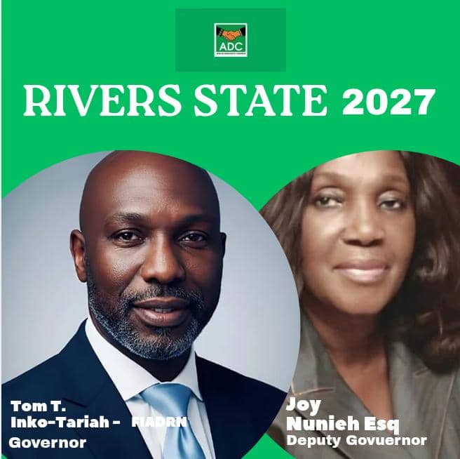 IPPSM Endorses Tom Inko-Tariah, Joy Nunieh as Ijaw Choice for Rivers 2027 Gov Race under ADC