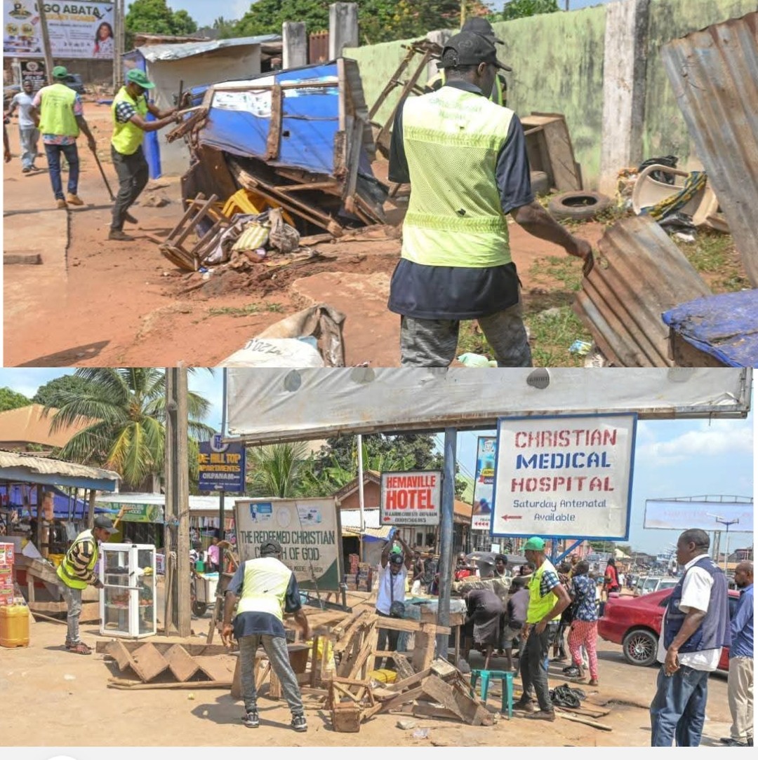 DSCTDA Launches Major Cleanup, Dismantles Illegal Roadside Structures Across Asaba