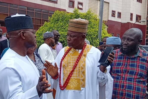 HE Yahaya Adoza Bello (L), Chief Richard Asaje (M), Hon. Omonu Joshua (R)
