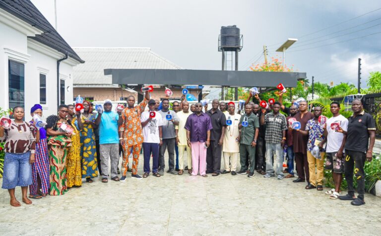 2027: Emevor Ward 7 Renewed Hope Coordinators Inaugurated as Erezih Distributes Campaign Megaphones