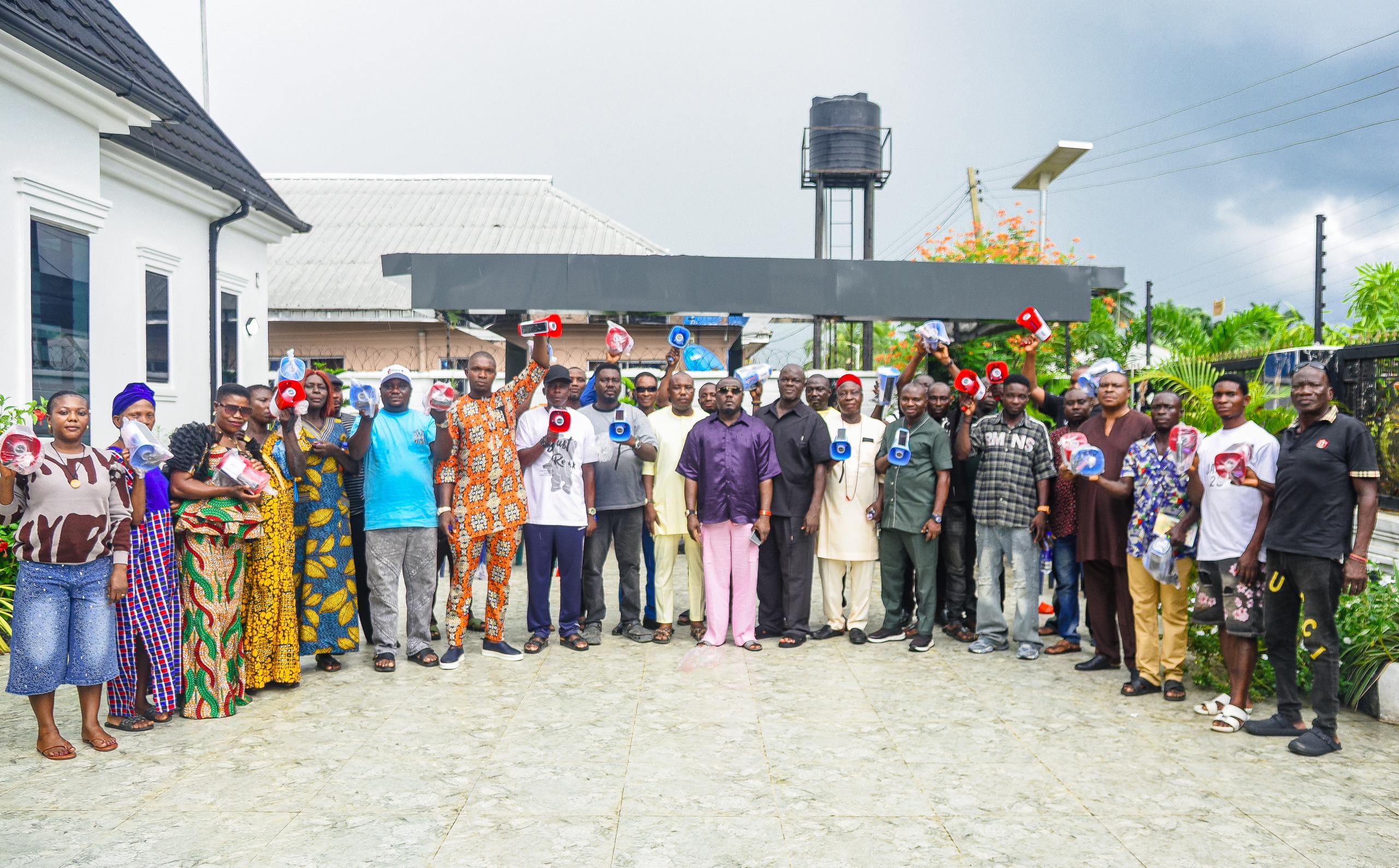 2027: Emevor Ward 7 Renewed Hope Coordinators Inaugurated as Erezih Distributes Campaign Megaphones