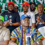Ogah Mark Okpanachi middle during press briefing