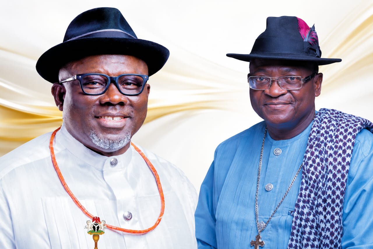Delta State Governor. Rt. Hon. Francis Sheriff Oborevwori and Member representing Ughelli North, Ughelli South and Udu Federal Constituency in the House of Representatives, Rt. Revd. Francis Ejiroghene Waive