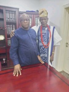 Hon. Sam Aro (L), Chief Richard Asaje (R)