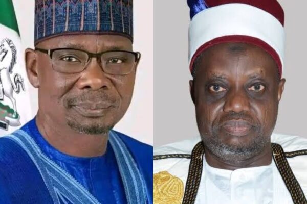 Executive Governor of Nasarawa State, Abdullahi Sule and Emir of Lafia, Justice Sidi Bage