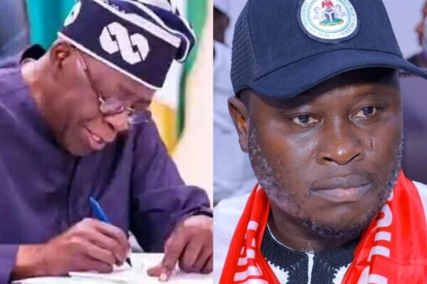 President Bola Tinubu and Ogah Mark Okpanachi, Kogi State Chapter Director of City Boy Movement