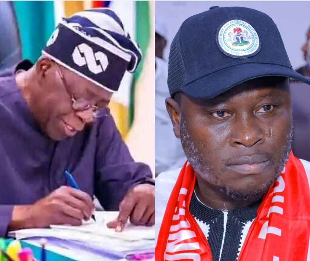 President Bola Tinubu and Ogah Mark Okpanachi, Kogi State Chapter Director of City Boy Movement