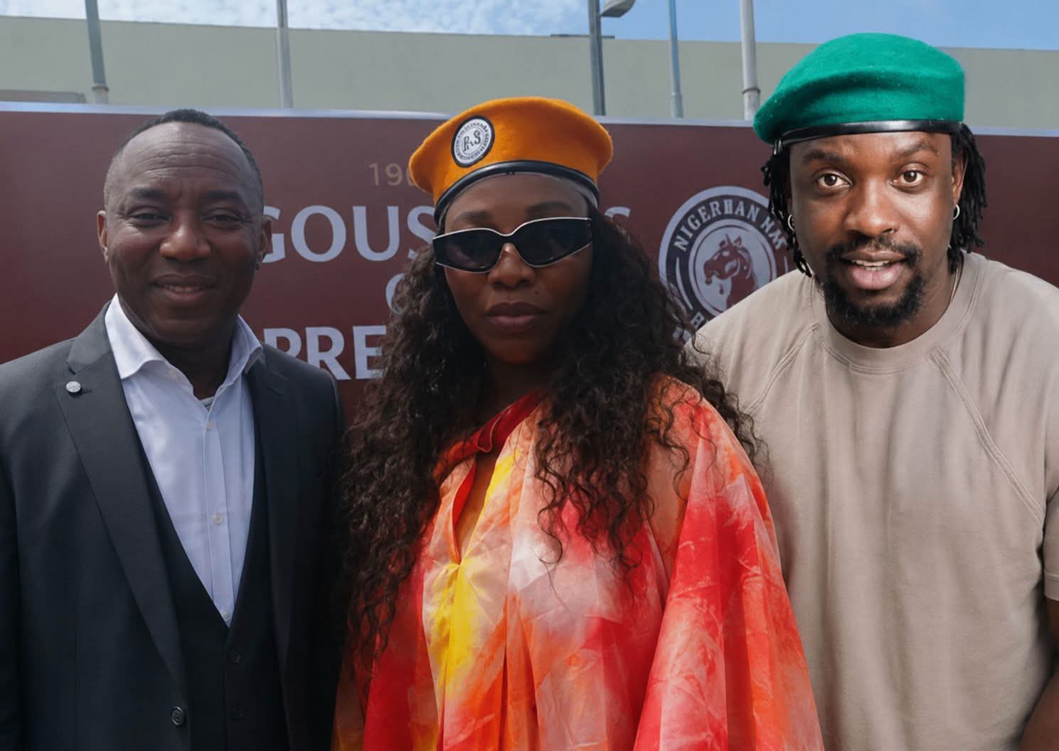 Omoyele Sowore, Doris Ogala and Martins Vincent Otse aka VDM