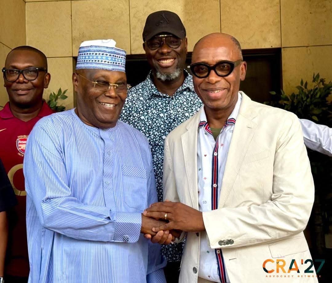 Former Vice President and presidential candidate of the African Democratic Congress (ADC), Alhaji Atiku Abubakar and Former Rivers State Governor and ex-Minister of Transportation, Chibuike Rotimi Amaechi