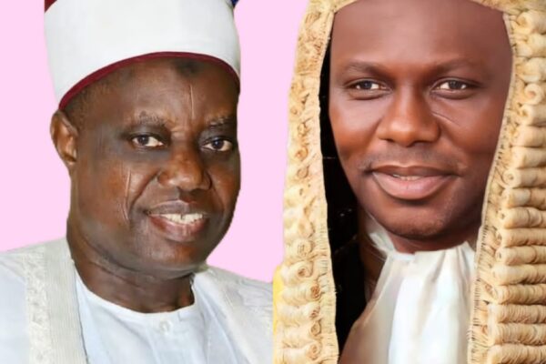Emir of Lafia, His Royal Highness, Justice Sidi Bage Muhammad (Rtd) and Speaker of Nasarawa State House of Assembly, Rt. Hon. Danladi Jatau