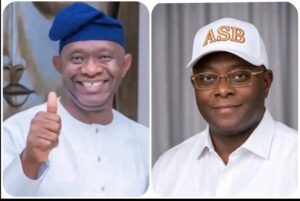 Sen. Sunday Karimi (L), Aro Samuel Bamidele (R)