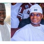 Hon. Salimonu Almaruf (L), Ex-Governor, Yahaya Adoza Bello (R)