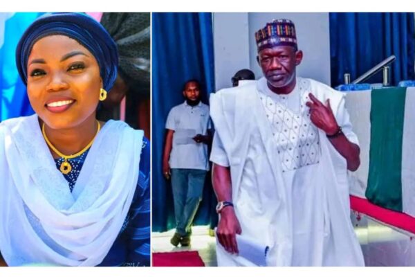 Hon. Victoria Joseph Ababo (L), Engr. Muhammed Abubakar Bashir Gegu (R)
