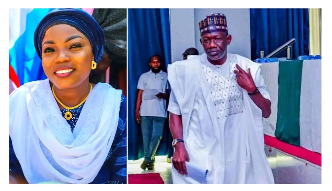 Hon. Victoria Joseph Ababo (L), Engr. Muhammed Abubakar Bashir Gegu (R)