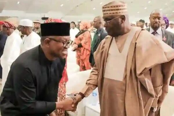 President Bola Ahmed Tinubu, Atiku Abubakar and Peter Obi ahead of the 2027 Nigerian presidential election.