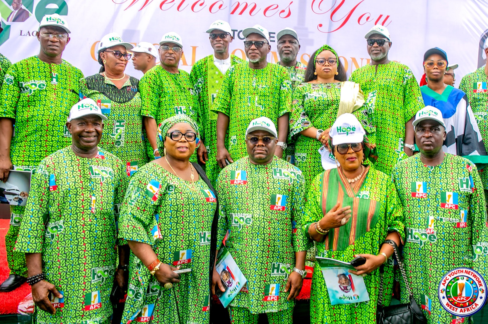 Members of Renewed Hope Ambassadors during the inauguration of Lagos State leaders and the commissioning of the new secretariat