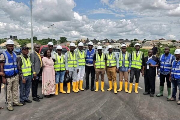 Delta State Technical Team inspecting ongoing construction and land reclamation works at the Asaba Waterfront City and Niger City projects.