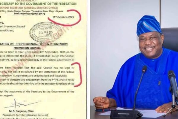 "EXPOSED: FG Declares 'Presidential Foreign Intervention Promotion Council' Illegal, Fraudulent