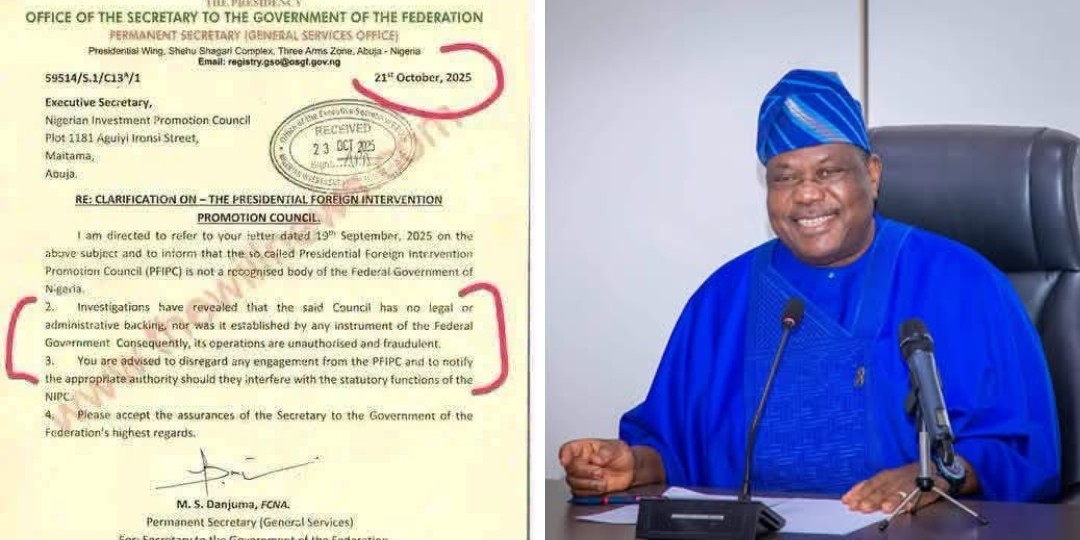 "EXPOSED: FG Declares 'Presidential Foreign Intervention Promotion Council' Illegal, Fraudulent
