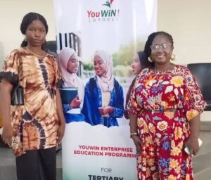 Students of Ekiti Polytechnic participate in the Federal Government YouWiN! Enterprise Education Programme and free books distribution exercise.