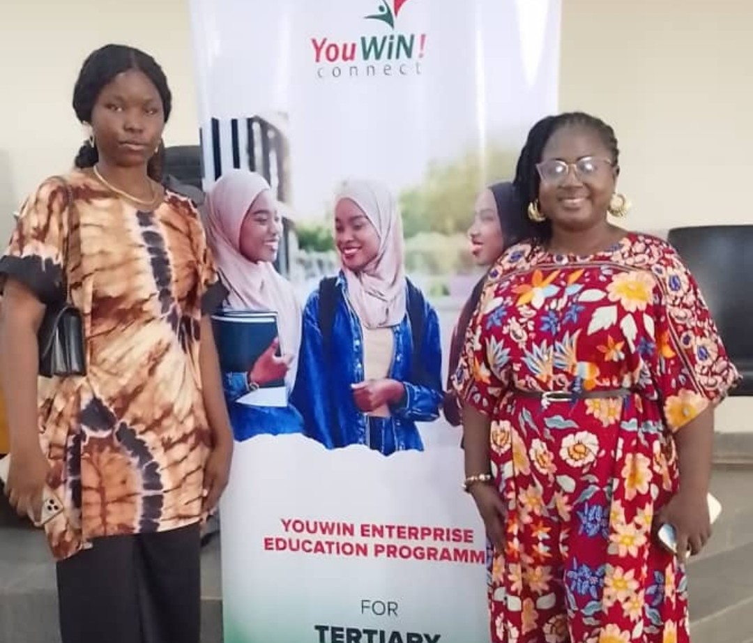 Students of Ekiti Polytechnic participate in the Federal Government YouWiN! Enterprise Education Programme and free books distribution exercise.