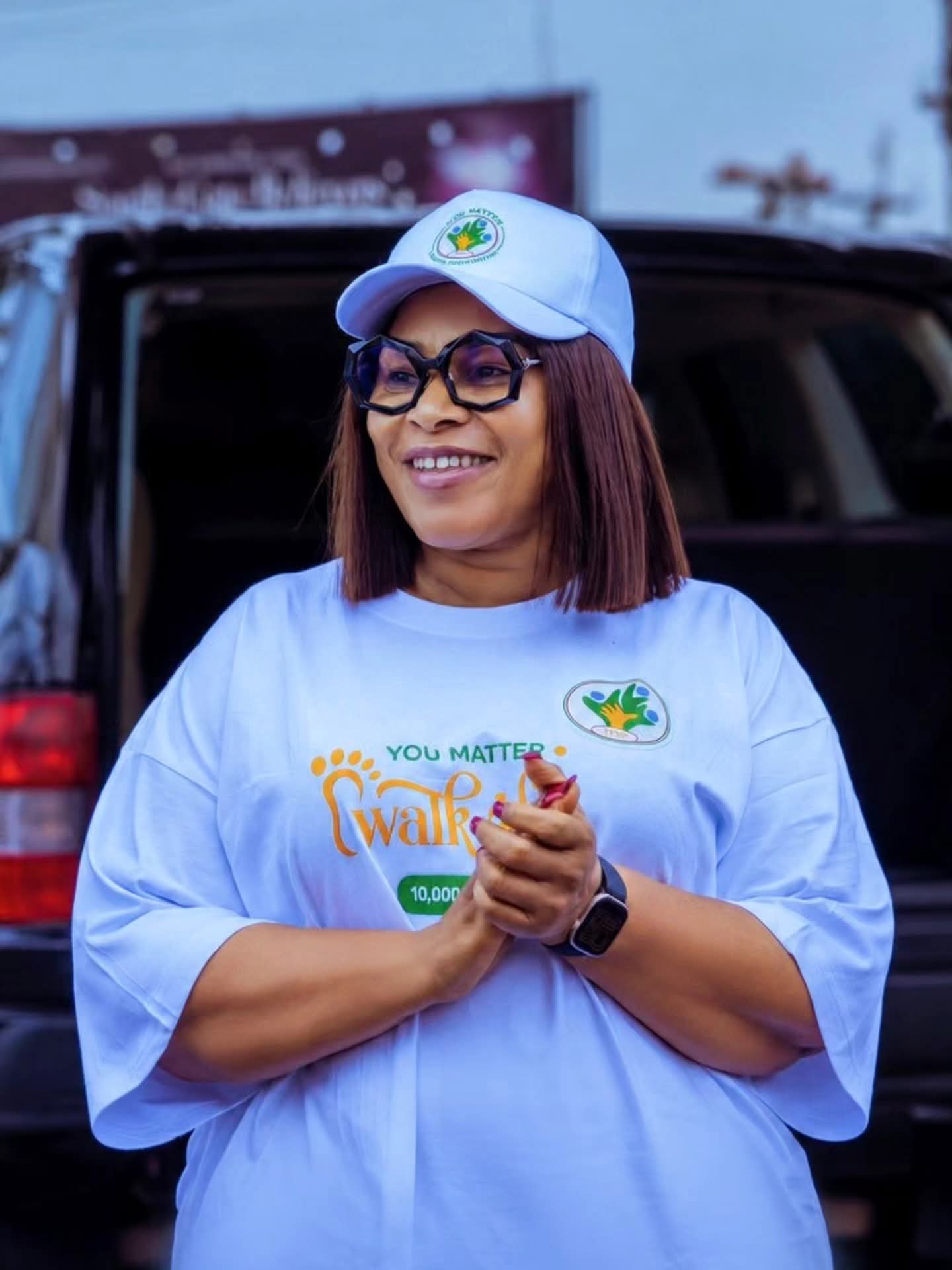 Delta State First Lady Deaconess Tobore Oborevwori during a You Matter Charity Foundation humanitarian outreach programme.