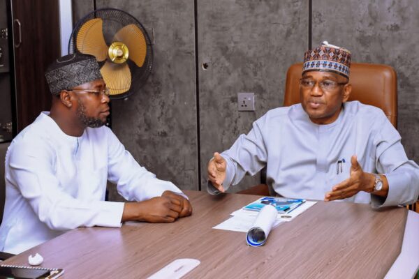 Coalition delegation led by Jaafar Muhammad Loko during courtesy visit to Arc. Shehu Ahmed Tukur in Abuja