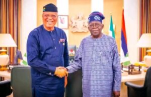 Governor Pastor Umo Eno of Akwa Ibom State and President Bola Ahmed Tinubu