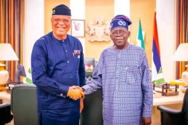 Governor Pastor Umo Eno of Akwa Ibom State and President Bola Ahmed Tinubu