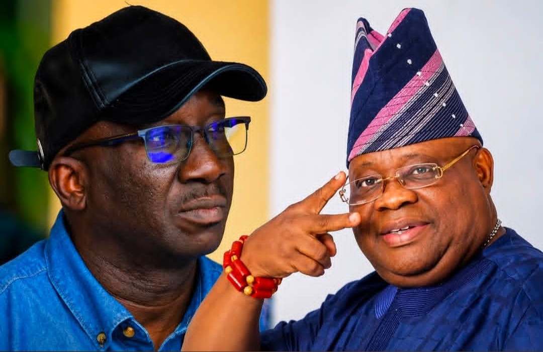 Osun State Governor Ademola Adeleke and Edo State Governor, Senator Monday Okpebholo