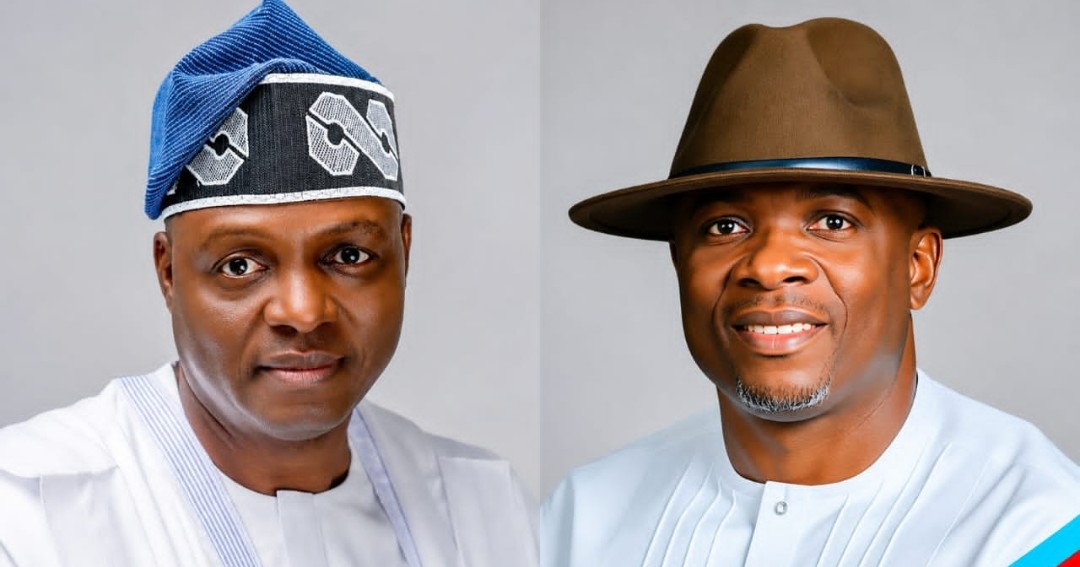 National Chairman of the party, Prof. Nentawe Goshwe Yilwatda and APC candidate for Isoko North State Constituency in the Delta State House of Assembly, Engr. Orobosa Uzuazomaro Ashakah