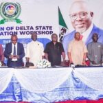 Participants at the opening ceremony of the 7th Delta State Strategic Communication Workshop, DELCOM 2026, in Asaba.