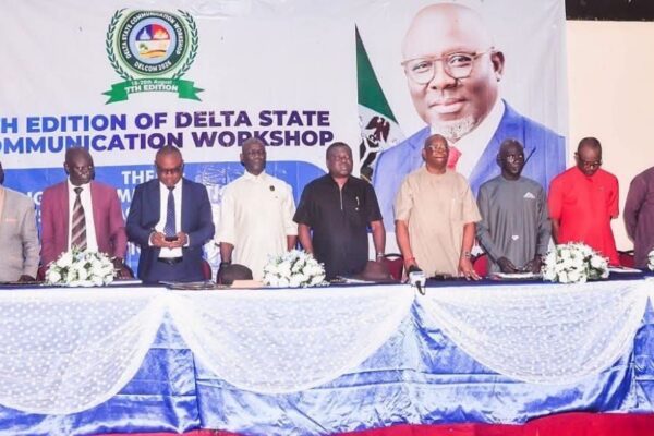Participants at the opening ceremony of the 7th Delta State Strategic Communication Workshop, DELCOM 2026, in Asaba.