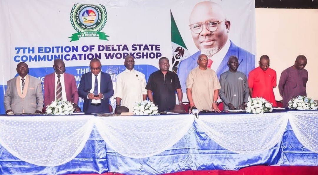 Participants at the opening ceremony of the 7th Delta State Strategic Communication Workshop, DELCOM 2026, in Asaba.